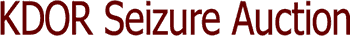 KDOR Seizure Auction